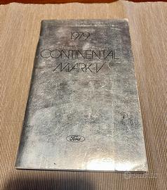 Manuale istruzioni Ford Continental Mark V 1979