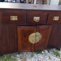 mobile bagno in legno massello stile cinese 