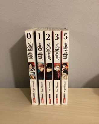 Lotto manga Jujutsu Kaisen - Volumi 0, 1, 2, 3, 5