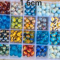 50 biglie di vetro 1.6cm vintage anni 70 80 90 