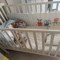 Lettino  bianco per bambini 60 cm per 120 cm