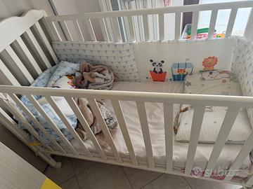 Lettino  bianco per bambini 60 cm per 120 cm