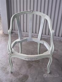 2 Poltroncine L.XV Fusto laccato Senza Imbottitura