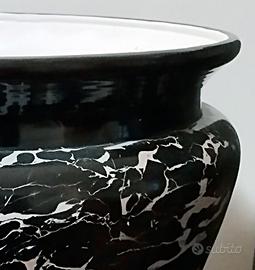 Vaso monumentale marmorizzato, Italia, anni '70