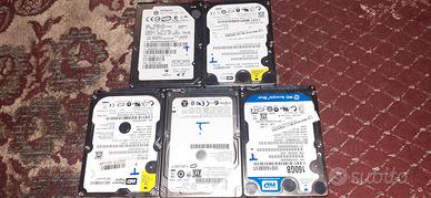 Lotto 5 HD da 2.5" windows xp , vista.