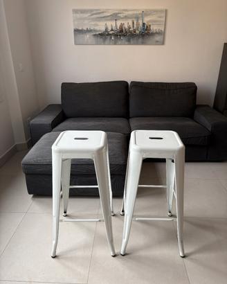2 Sgabelli da bar bianchi industrial