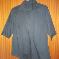 camicia nera donna mezze maniche XXL