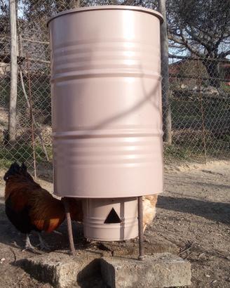 Dispenser mangiatoia polli maxi acciaio 200kg