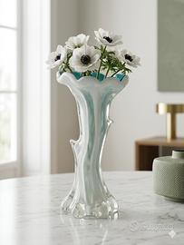 Vaso Murano vintage in vetro incamiciato