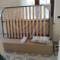 letto contenitore matrimoniale colore bianco