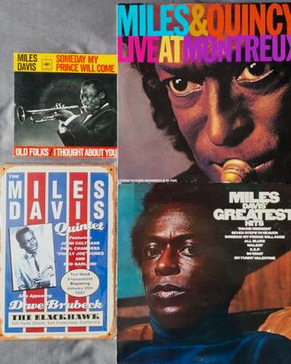 MILES DAVIS RARO LOTTO DI 2 LP+45 GIRI+PLACCA !