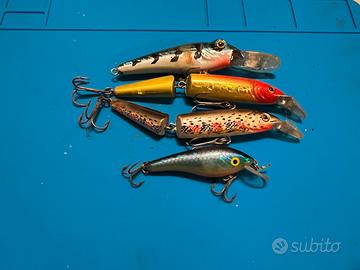 Lotto artificiali vintage spinning fiume
