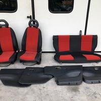 Sedili grigio scuro/rosso Fiat Punto 2005 5 porte