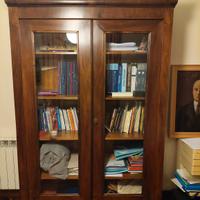 libreria antica in noce restaurata