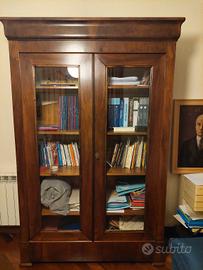 libreria antica in noce restaurata