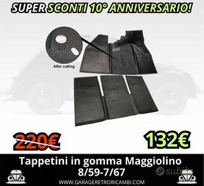 VW MAGGIOLINO 59-67 TAPPETINI IN GOMMA