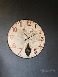 Grande orologio da parete vintage 58 cm stile indu