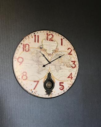 Grande orologio da parete vintage 58 cm stile indu