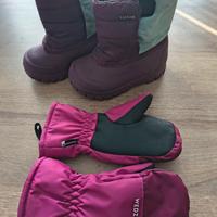 Doposci bambina 23/25 e manopole 3/4anni