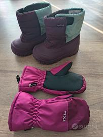 Doposci bambina 23/25 e manopole 3/4anni