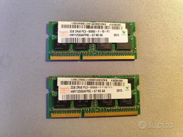 2 x 2 Gb SODIMM Ram DDR3
