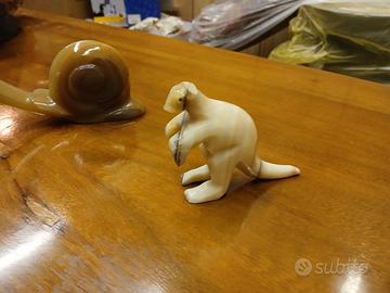 Animaletto in Onice bianco