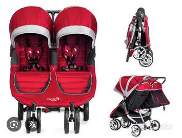 Passeggino gemellare baby jogger rosso