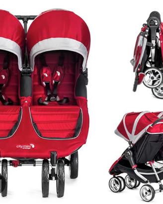 Passeggino gemellare baby jogger rosso