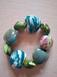 Bracciale Artigianale Pietre Colorate