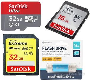 Pendrive usb / SD / SDHC 16 / 32 / 64gb / type-c