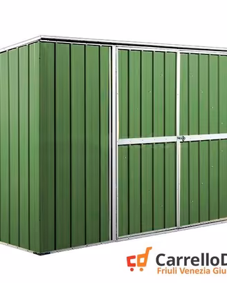 Casetta giardino in Acciaio 345x186 verde chiaro