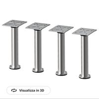 piedi in acciaio inox ikea 