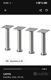piedi in acciaio inox ikea 