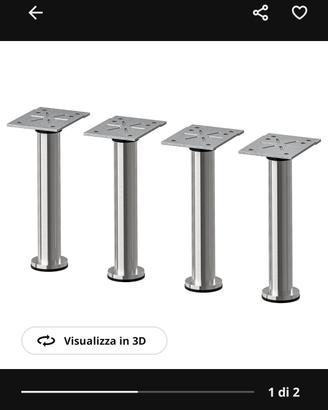 piedi in acciaio inox ikea 