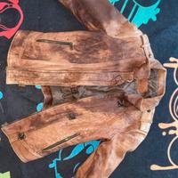 Giubbotto vintage da donna in vera pelle