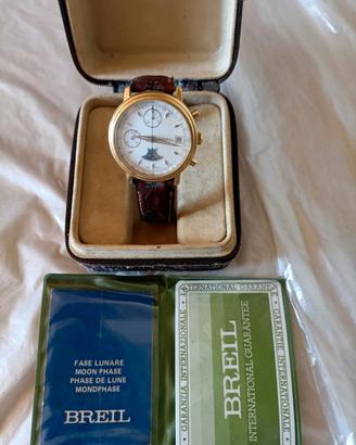 cronografo breil moonphase laminato in oro