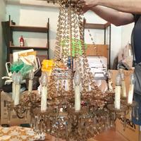 lampadario originale antico in cristallo 