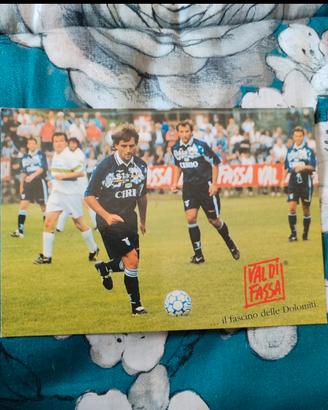 Cartolina Vintage Calcio LAZIO Ritiro Val di Fassa
