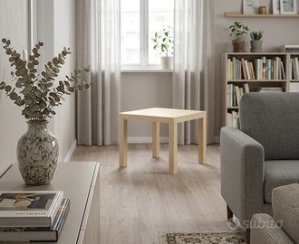 Tavolino Ikea Lack color betulla - 55x55 cm