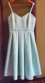 Vestito ASOS verde menta jacquard Taglia 38