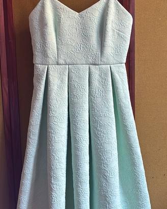 Vestito ASOS verde menta jacquard Taglia 38