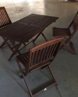 Set Giardino Legno Acacia FSC - Rettangolare