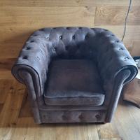 Maison du monde poltrona chesterfield suede