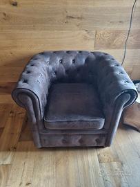 Maison du monde poltrona chesterfield suede