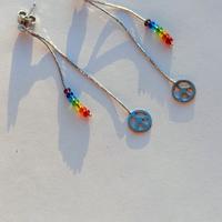 Orecchini Pendenti Arcobaleno della Pace Argent