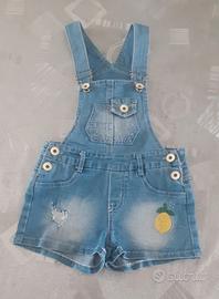 Salopette di jeans bimba