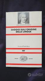 Saggio sull'origine delle lingue Rousseau
