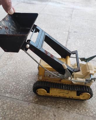 giocattolo vintage ruspa bulldozer acciaio  anni60