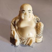 Netsuke bottone kimono giapponese intagliato firma
