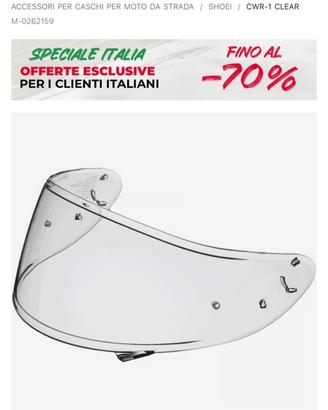Visiera shoei CWR-1 Clear